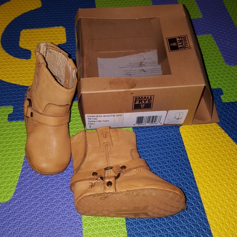 FRYE, Small FRYE that is, Tan Harness Bootie